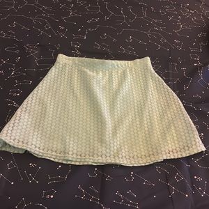 Light/pale green mini skirt